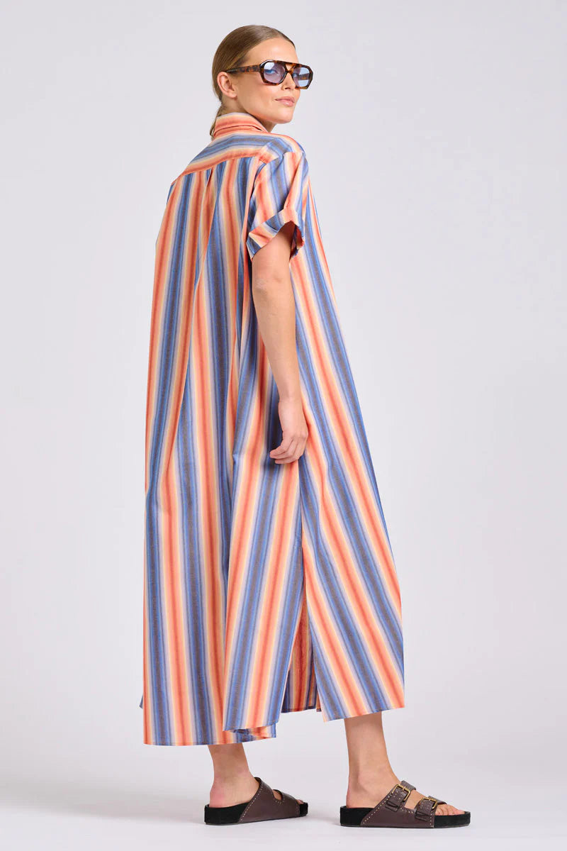 Shirty - The Lucy Dress | Blue Sky Stripe