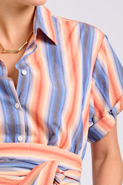 Shirty - The Lucy Dress | Blue Sky Stripe