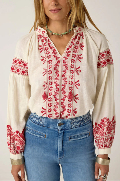 Maison Hotel - Antonella Blouse | Red Cranberry
