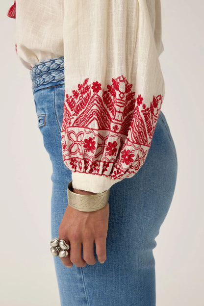 Maison Hotel - Antonella Blouse | Red Cranberry