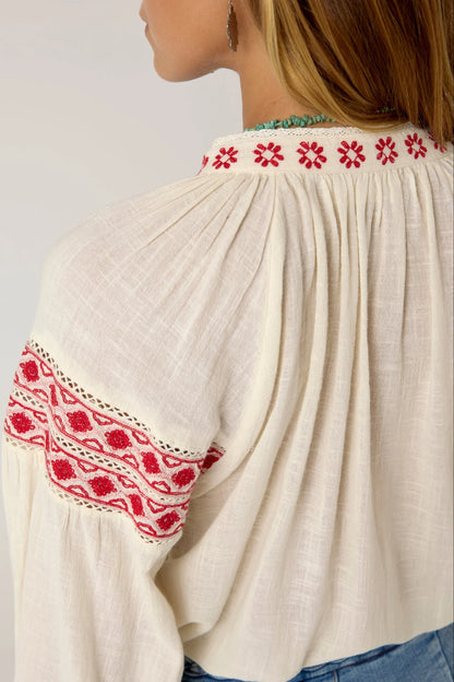 Maison Hotel - Antonella Blouse | Red Cranberry
