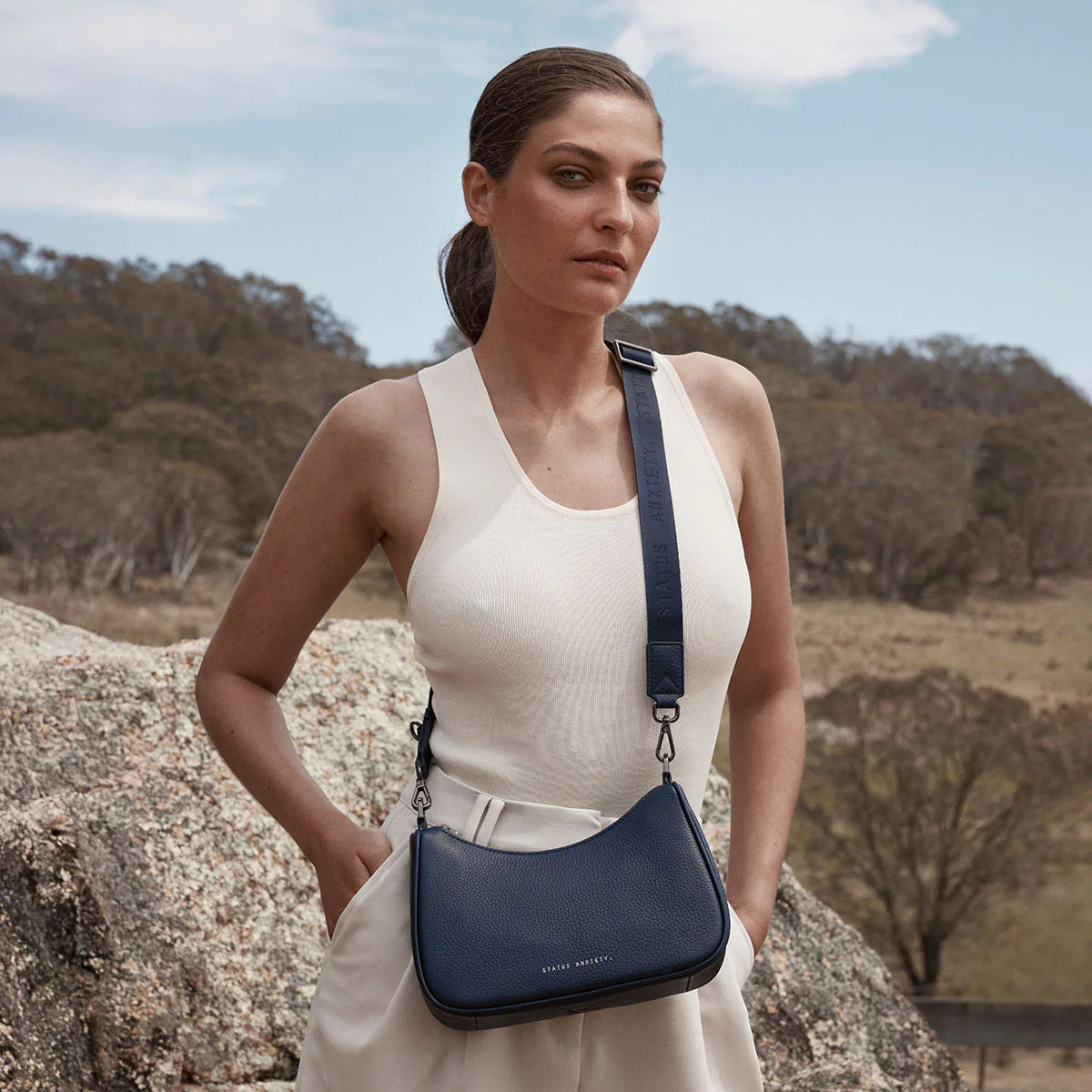 Status Anxiety - Look Both Ways Bag | Midnight Blue