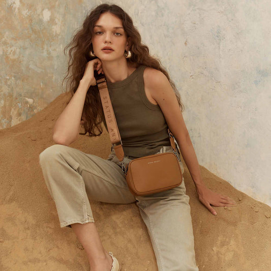 Status Anxiety - Plunder Bag With Dual Straps | Camel
