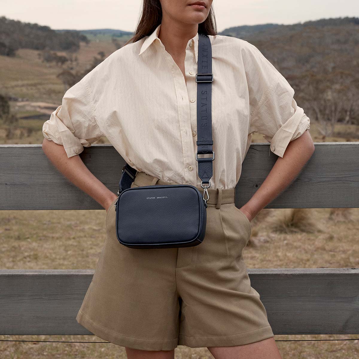 Status Anxiety -Plunder Bag With Dual Straps | Midnight Blue