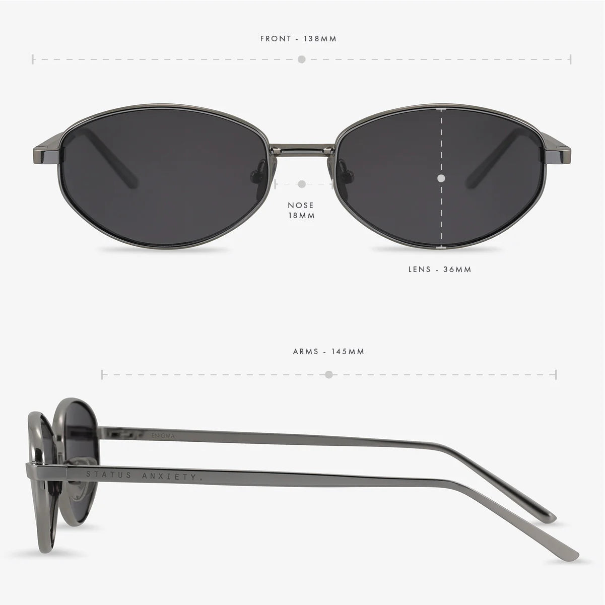 Status Anxiety - Enigma Sunglasses | Gunmetal