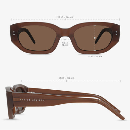 STATUS ANXIETY - Luna Sunglasses | Brown STATUS ANXIETY