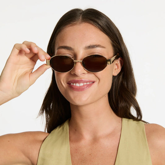 Status Anxiety - Spherical Sunglasses | Gold