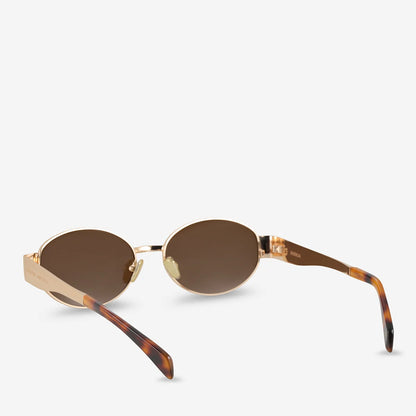 Status Anxiety - Spherical Sunglasses | Gold