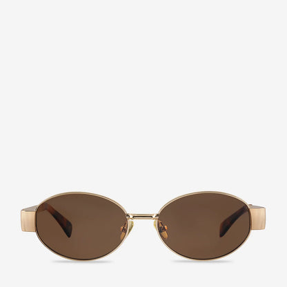 Status Anxiety - Spherical Sunglasses | Gold
