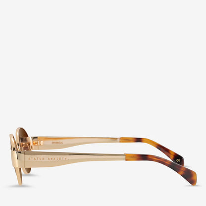 Status Anxiety - Spherical Sunglasses | Gold