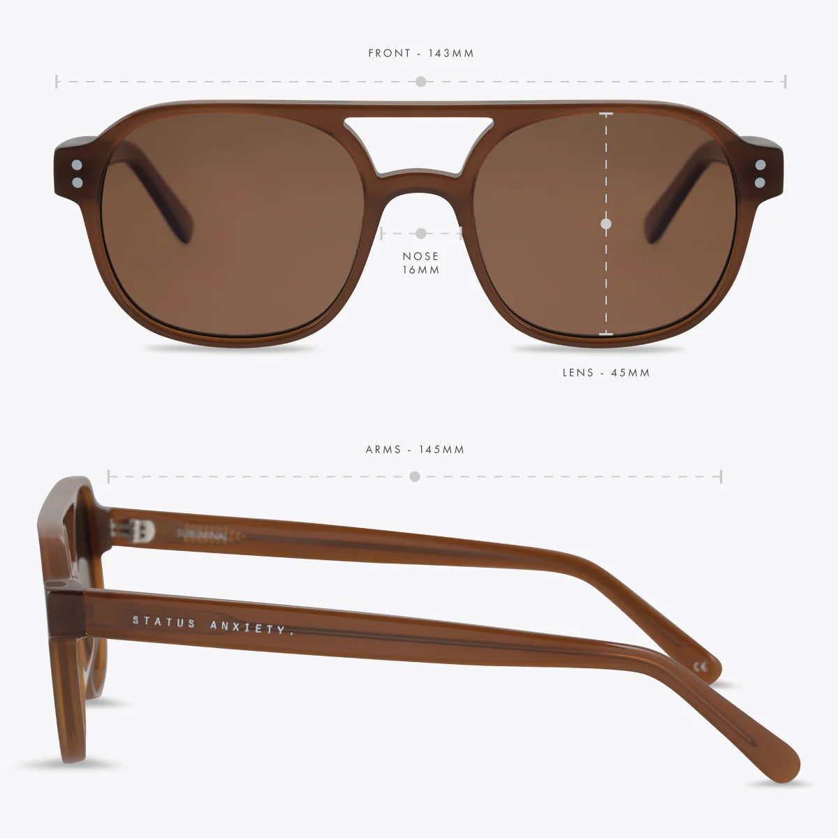 Status Anxiety - Subliminal Sunglasses | Brown