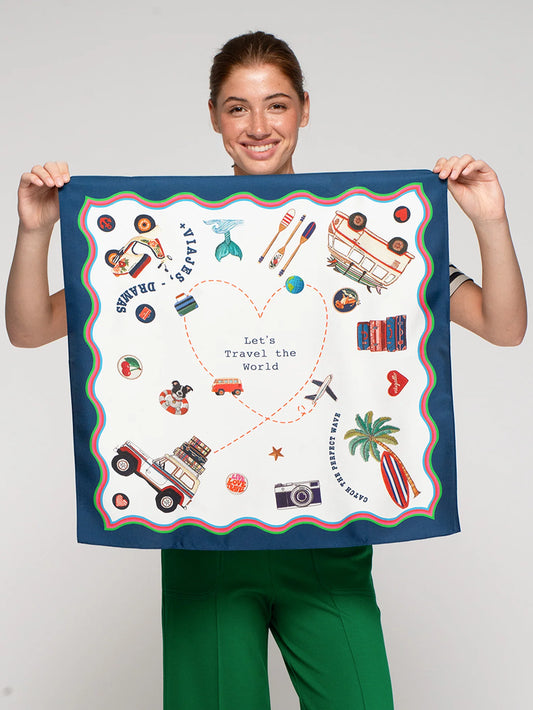 Vilagallo - Surf Seda Medium Silk Scarf