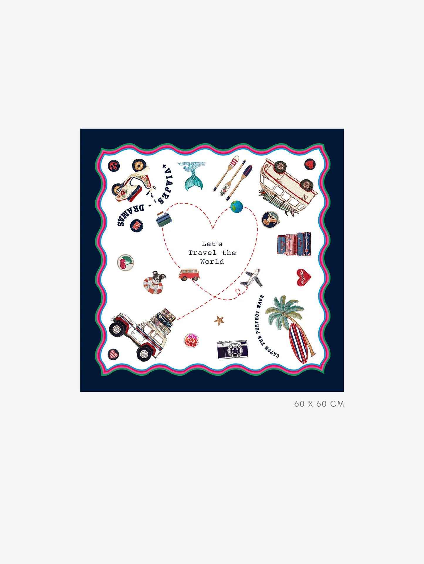 Vilagallo - Surf Seda Medium Silk Scarf