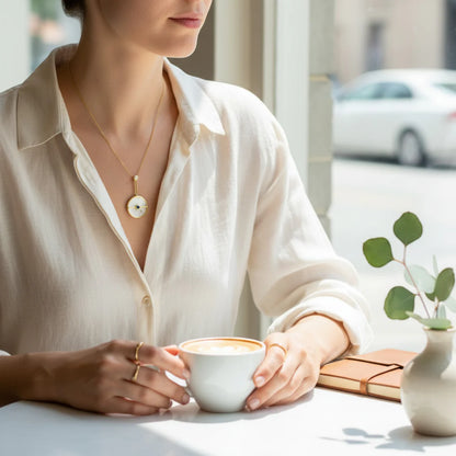 Tania Claire - Lunar Orbit Necklace  | Gold