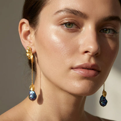 Tania Claire - Iridesca Pearl Drop Earrings