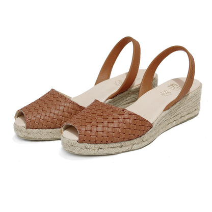 Ria Menorca Australia - Trenza Low Jute Wedge Espadrilles | Tan